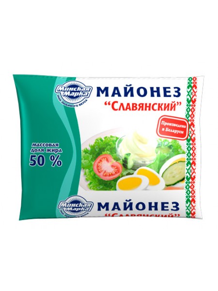 Майонез "Славянский" 50% 200г*40 пленка Минск МЗ №1